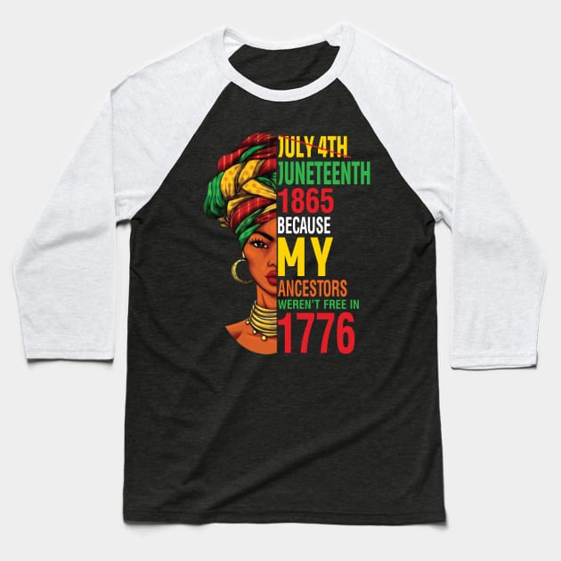 juneteenth Baseball T-Shirt by Gigart